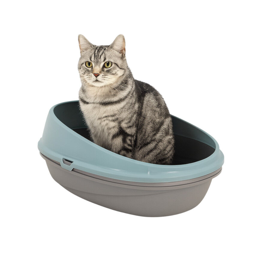 Nice Care Eco Caixa de areia Redonda azul para gatos, , large Imagem n&uacute;mero 1